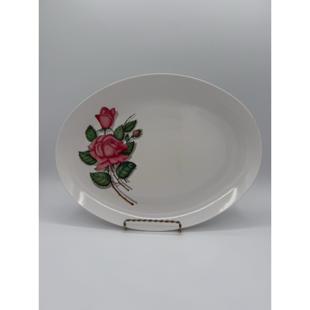 Vintage ROYALON Oval Rose platter